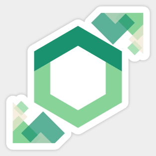 Green APEX LABS Hexagon - Modern Design Sticker